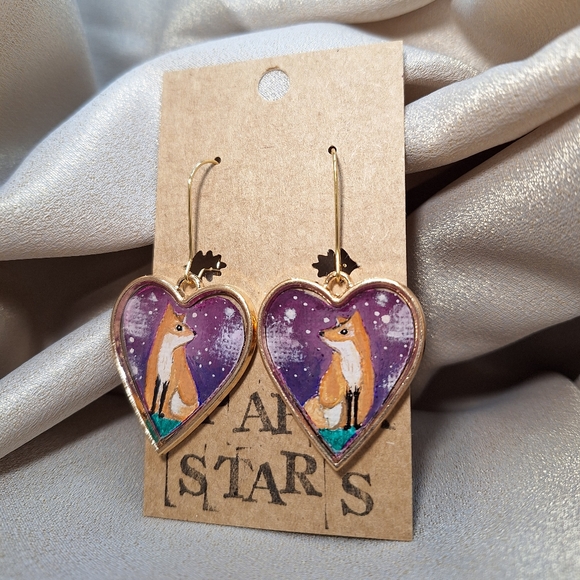 Hand painted earrings - Picture 1 of 3